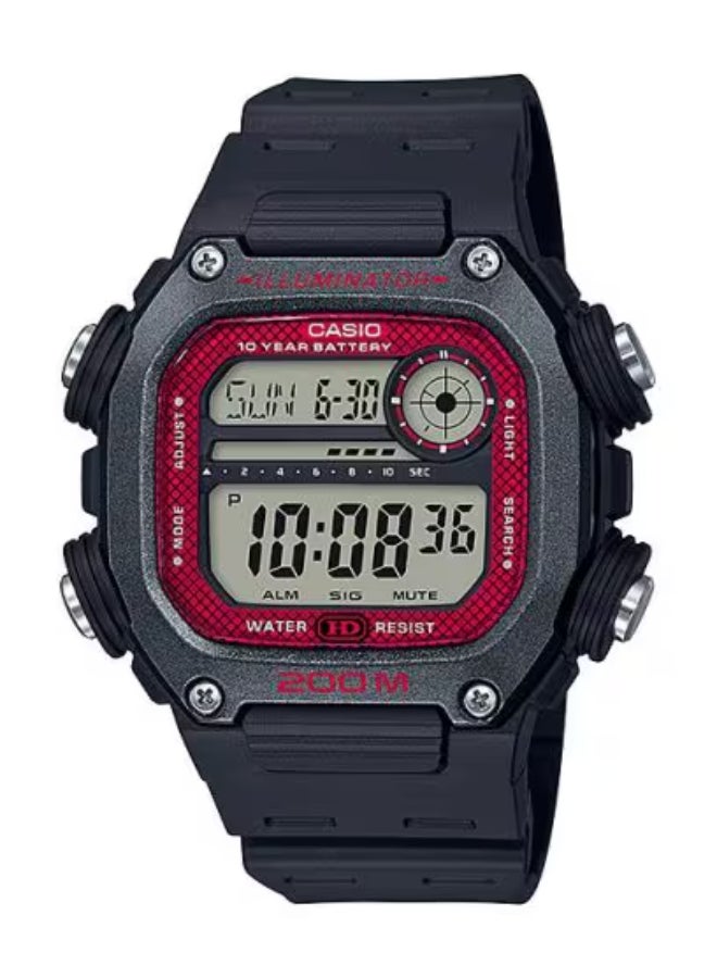 Men's Resin Digital Watch DW-291H-1BVDF - 50.4 mm